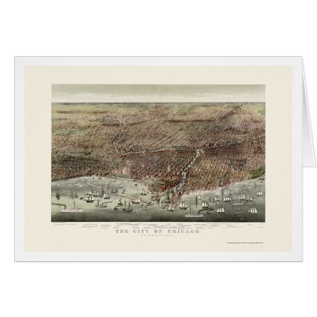 Chicago, IL Panoramic Map - 1892b (Front Horizontal)