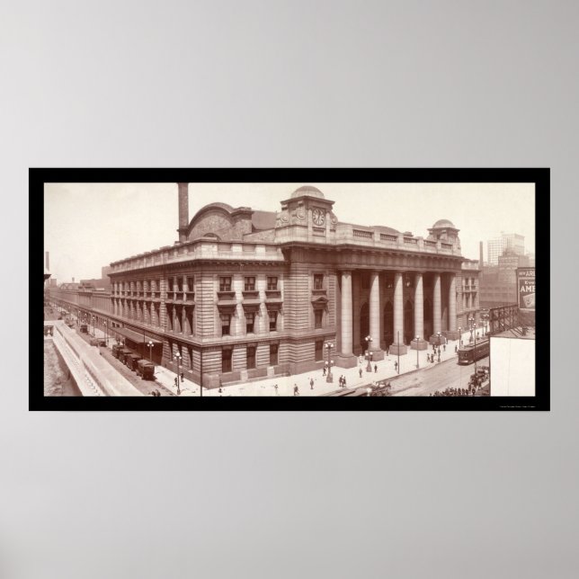 Chicago, IL Railroad Photo 1912 Poster (Front)