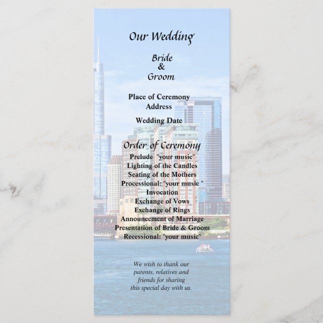 Chicago IL - View From Lake Michigan Program (Front)