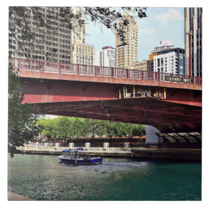 Chicago IL - Water Taxi Under Columbus Dr Bridge Tile