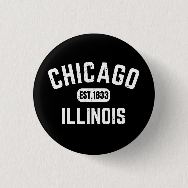 Chicago Illinois 1 Inch Round Button (Front)