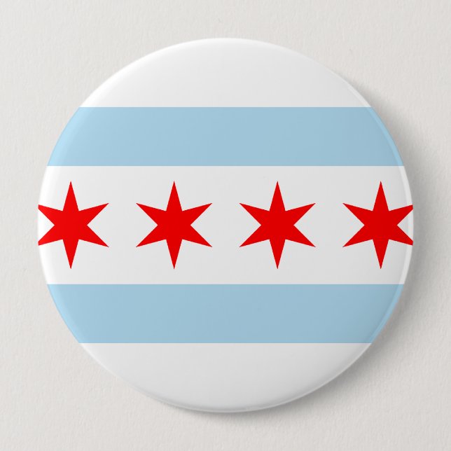 Chicago, Illinois 4 Inch Round Button (Front)