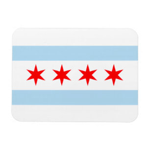 Chicago Illinois 4 Stars Vintage Travel Magnet