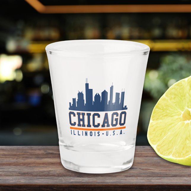 Chicago, Illinois Architectural Skyline Shot Glass (Creator Uploaded)