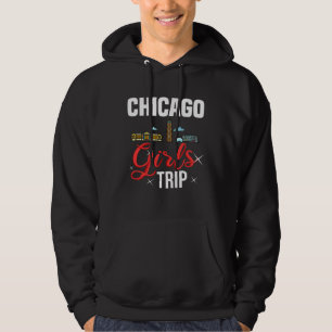 Chicago Illinois City Trip Skyline Map Travel Hoodie