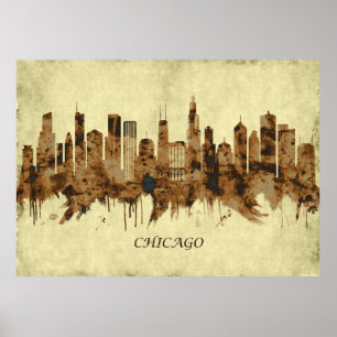 Chicago Illinois Cityscape Poster