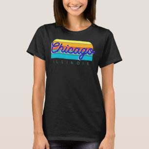 CHICAGO ILLINOIS - colourful vintage retro T-Shirt