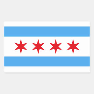 Chicago Illinois Flag Sticker