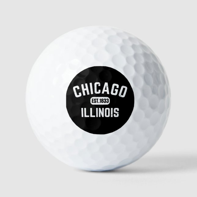 Chicago Illinois Golf Balls (Front)