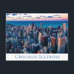 Chicago Illinois ( IL ) United States, America USA Postcard<br><div class="desc">Welcome to Chicago, Illinois! This fun post card features an early morning sunrise scene of the Chicago skyline. Chicago is called the windy city and is the third largest city in the United States. Chicago Postcards are an economical alternative to expensive greeting cards when you want to send a quick...</div>