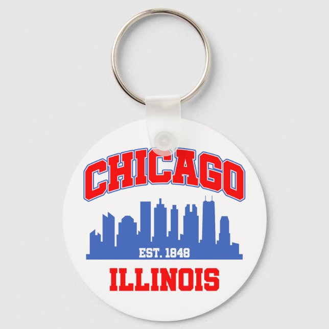 Chicago,Illinois Keychain (Front)
