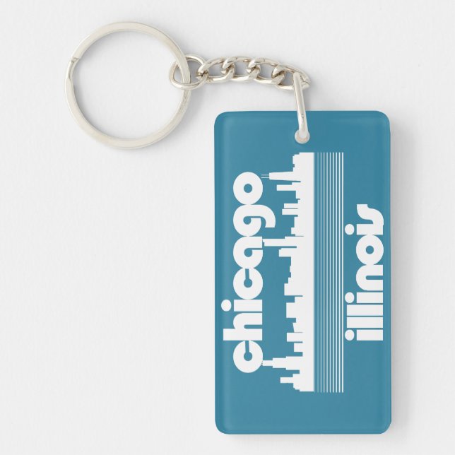 Chicago,Illinois Keychain (Front)