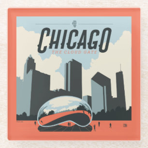 Chicago, Illinois   Millennium Park Glass Coaster