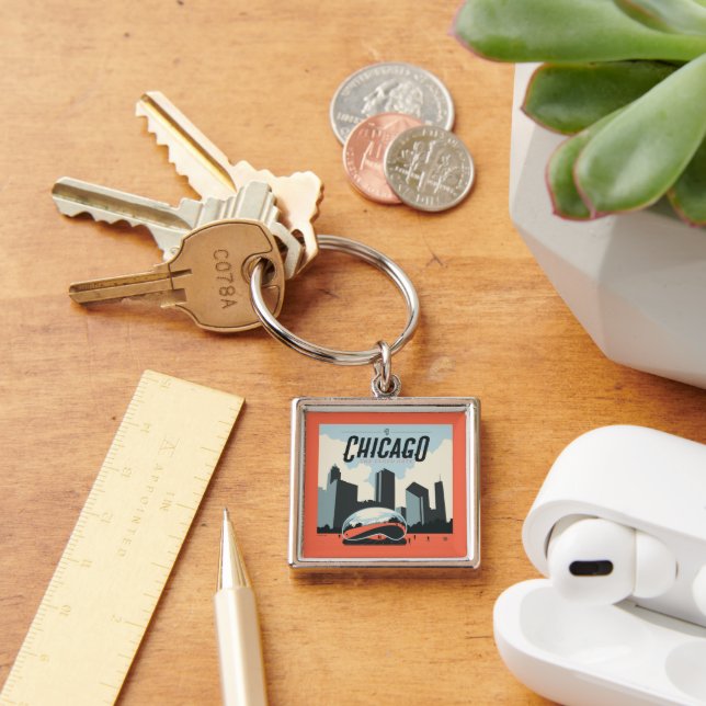 Chicago, Illinois | Millennium Park Keychain (Desk)