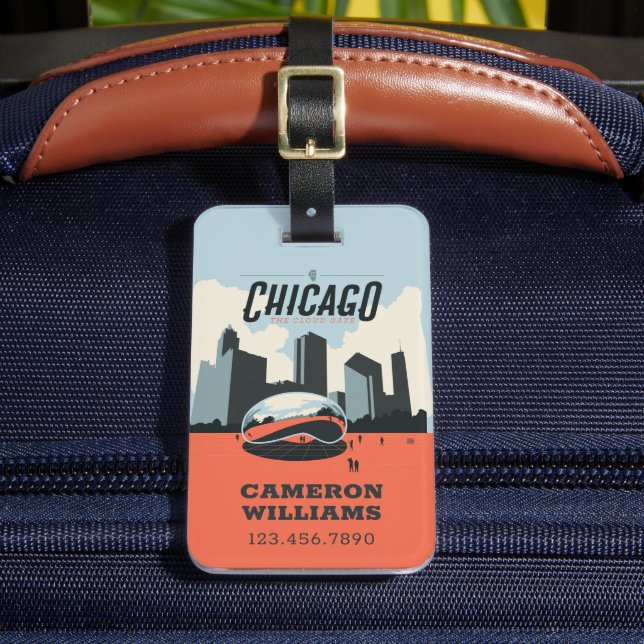 Chicago, Illinois | Millennium Park Luggage Tag (Front Insitu 2)