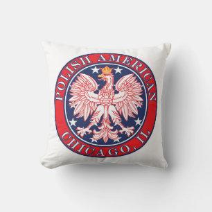 Chicago Illinois Polish Throw Pillow