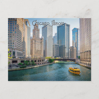 Chicago Illinois Riverway Postcard