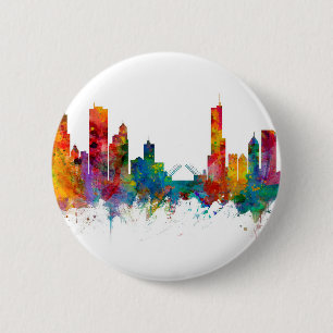 Chicago Illinois Skyline 2 Inch Round Button