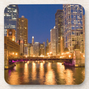 Chicago, Illinois, Skyline and Chicago River at Coaster