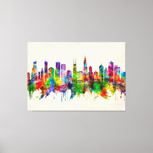 Chicago Illinois Skyline Canvas Print