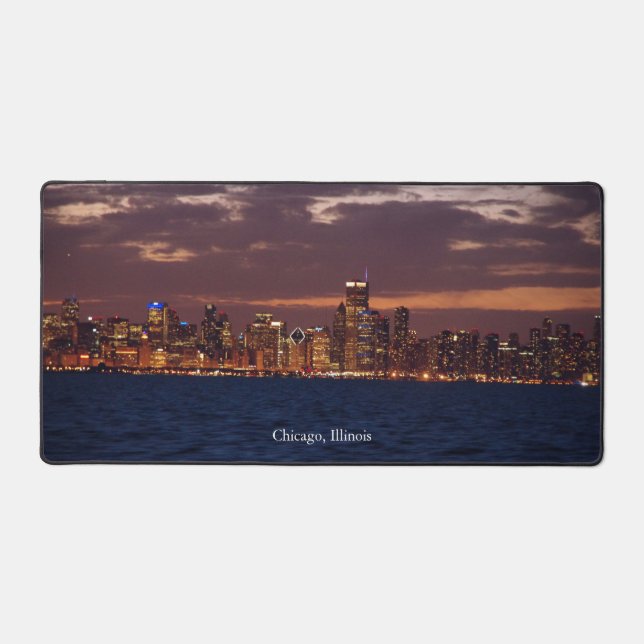 Chicago, Illinois skyline desk mat (Front)