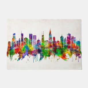 Chicago Illinois Skyline Doormat