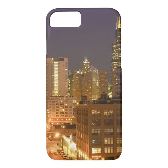 Chicago, Illinois, Skyline from West Loop at Case-Mate iPhone Case (Back)