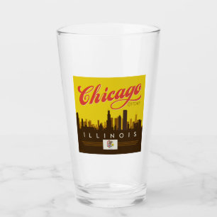 Chicago Illinois Skyline Glass