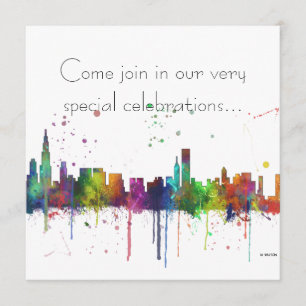 CHICAGO, ILLINOIS SKYLINE INVITATION