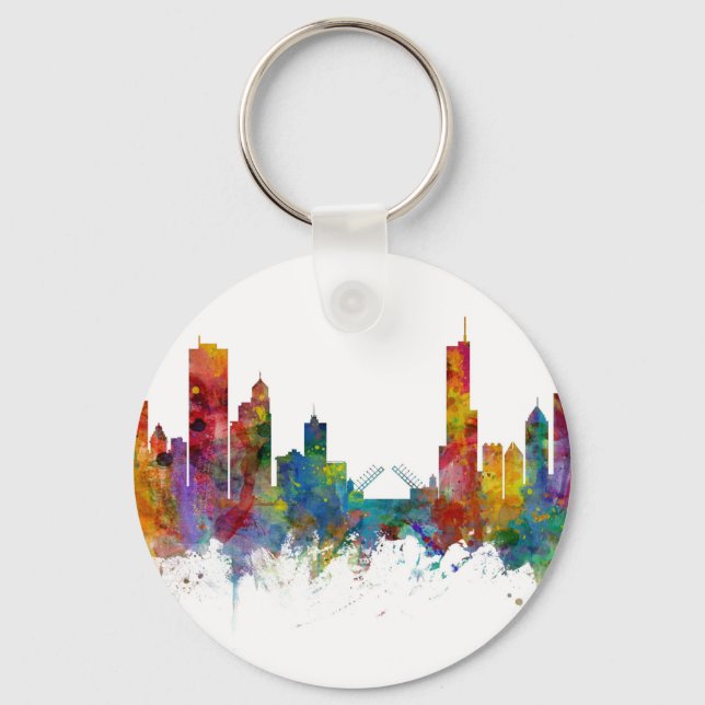 Chicago Illinois Skyline Keychain (Front)