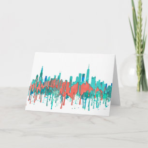 Chicago Illinois Skyline-SG-Jungle Holiday Card