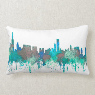 Chicago Illinois Skyline-SG-Jungle Lumbar Pillow