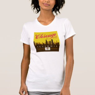 Chicago Illinois Skyline T-Shirt