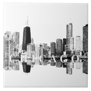 Chicago, Illinois skyline Tile