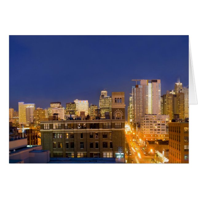 Chicago, Illinois, skyline tourné de West Loop (Devant horizontal)