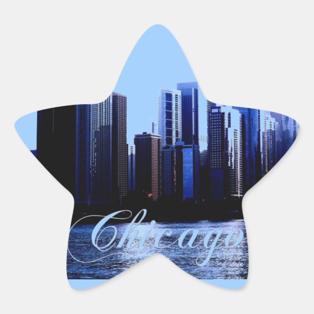 Chicago Illinois Star Sticker (Front)