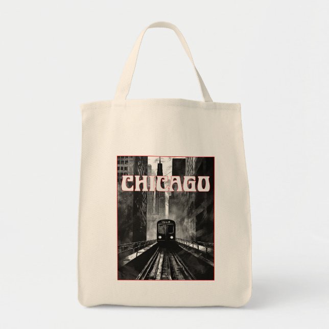 Chicago Illinois Tote Bag (Front)