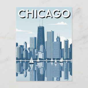 Chicago Illinois Travel Postcard
