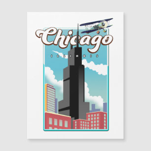 Chicago Illinois USA travel poster Magnet