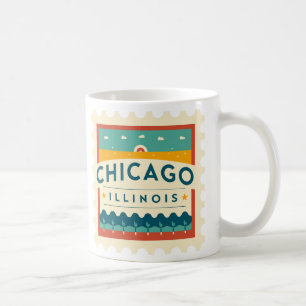 Chicago Illinois Vintage Design Coffee Mug
