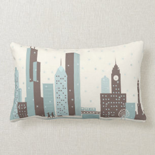 Chicago in Winter Lumbar Pillow