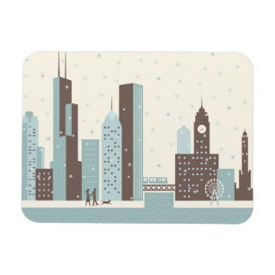 Chicago in Winter Magnet