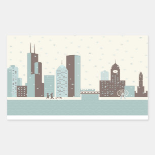 Chicago in Winter Sticker