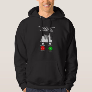 Chicago Incoming Call Chicago Illinois Costume Hoodie