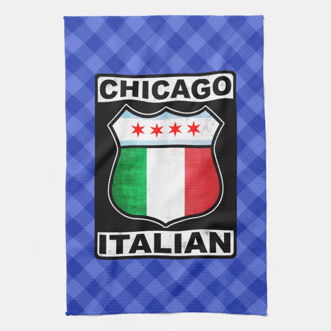 Chicago Italian American   Kitchen Towel (Vertical)