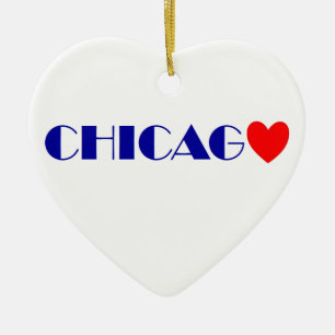 chicago j'aime ceramic ornament