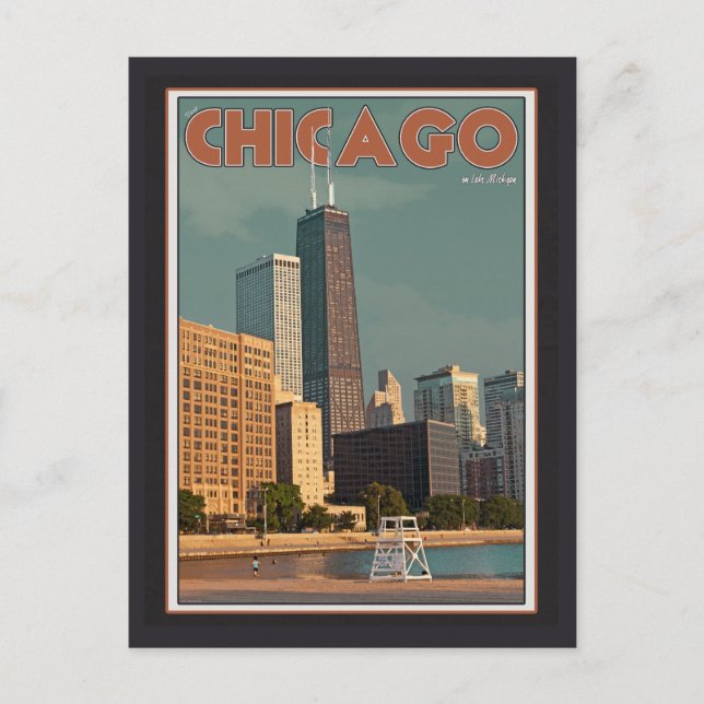 Chicago - John Hancock Centre Postcard (Front)
