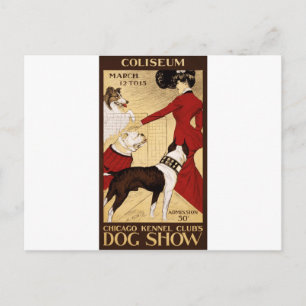 Chicago Kennel Club's Dog Show, Advertising Poster Postcard