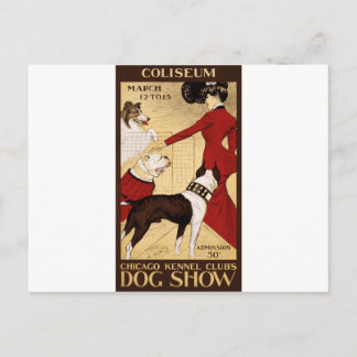 Chicago Kennel Club's Dog Show, Advertising Poster Postcard