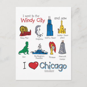 Chicago--kids-Icons-NEW-[Co Postcard